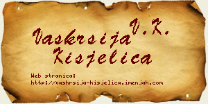 Vaskrsija Kisjelica vizit kartica